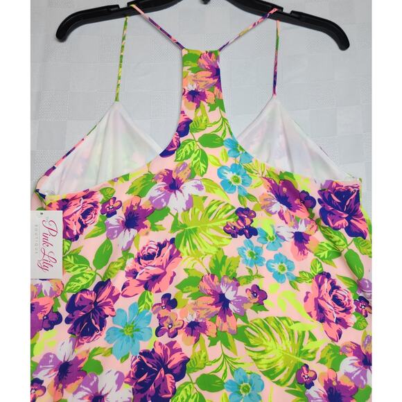 Nymphe Womens Size Large Floral Spring Summer Mini Baby Doll Dress Sleeveless - Picture 7 of 7